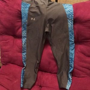 Under armour heat gear cropped pants size medium